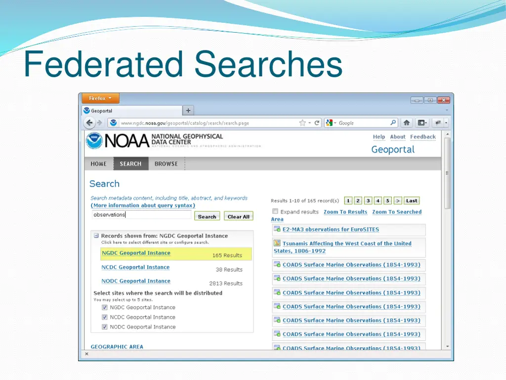 federated searches