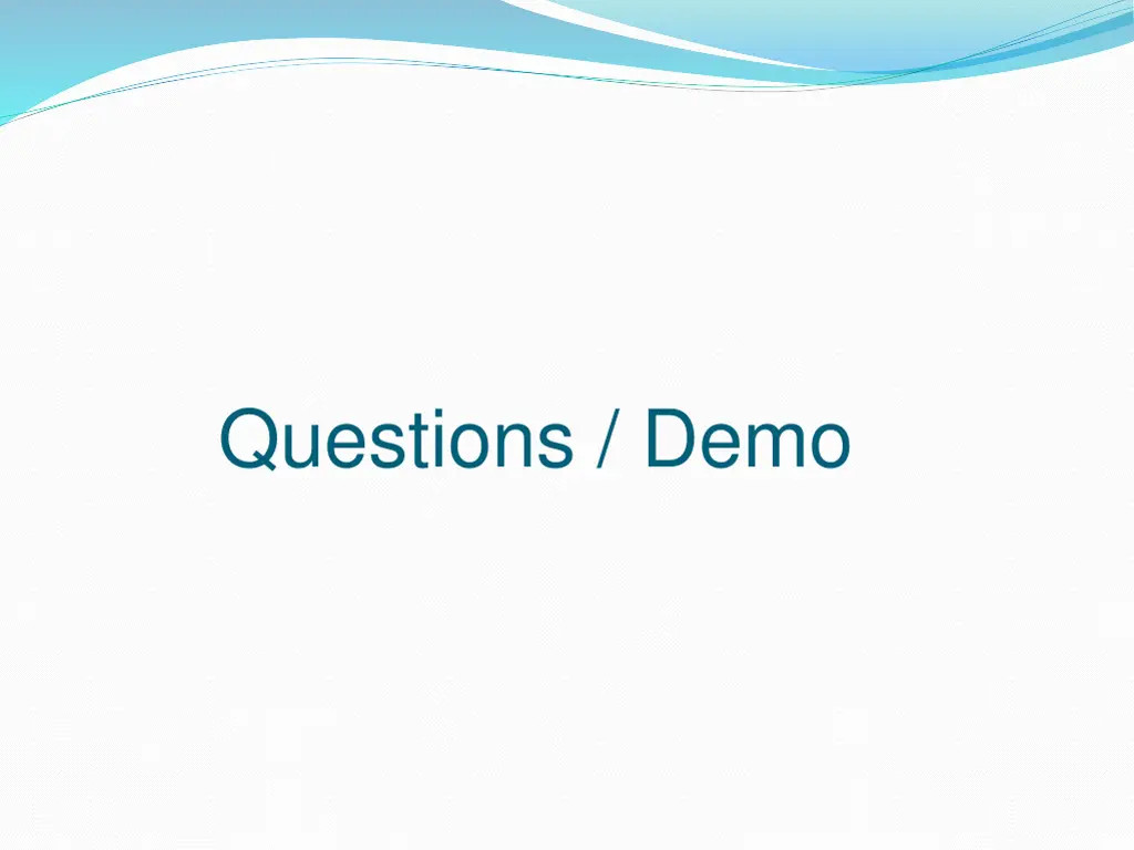 questions demo
