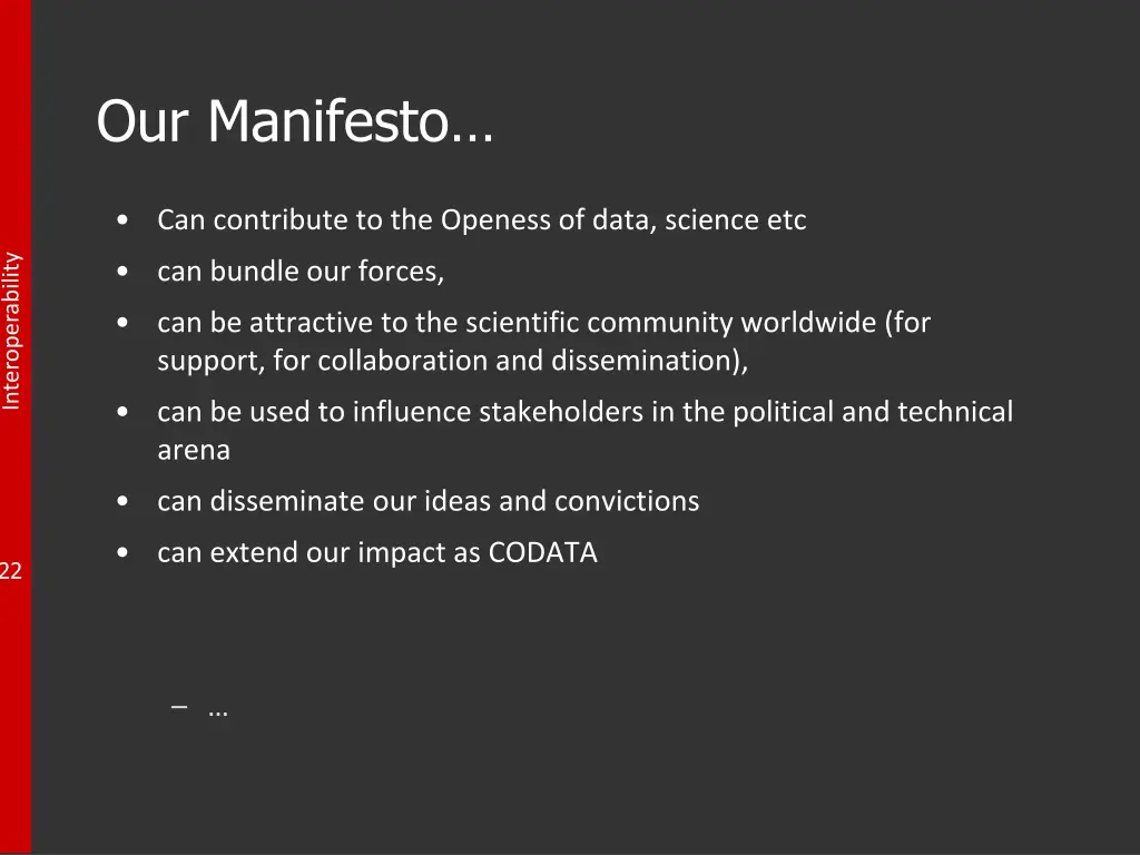 our manifesto