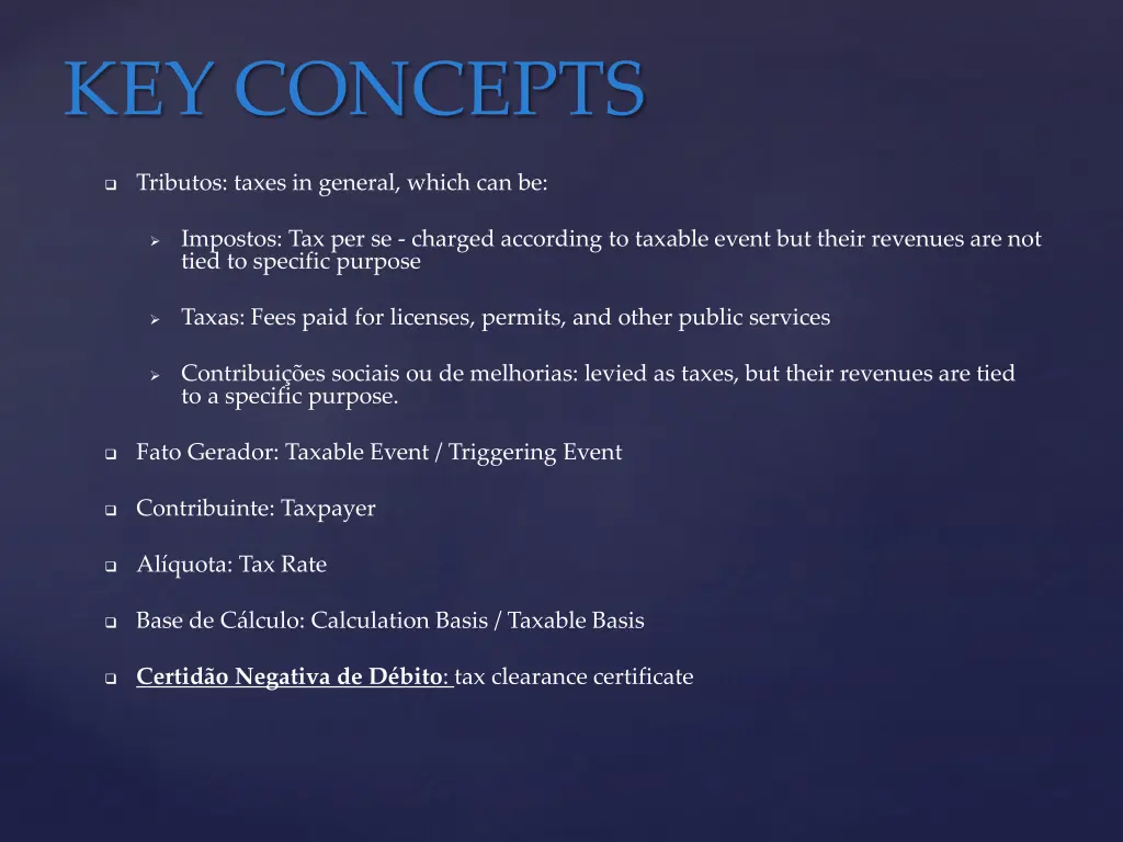key concepts