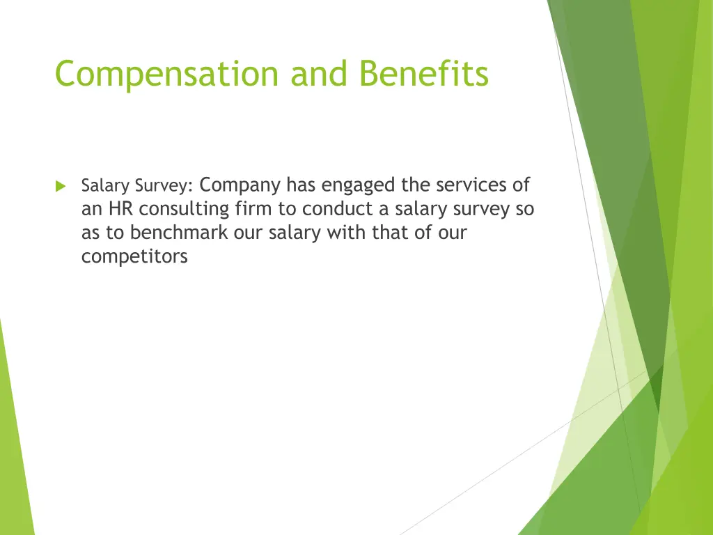 compensation and benefits