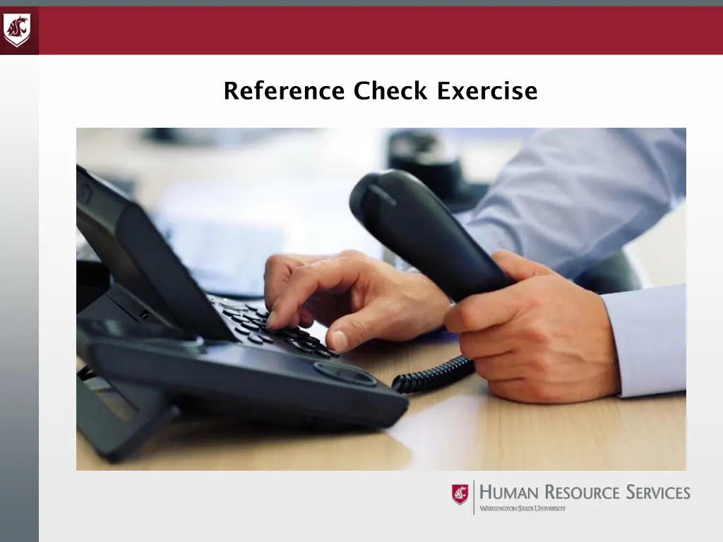 reference check exercise