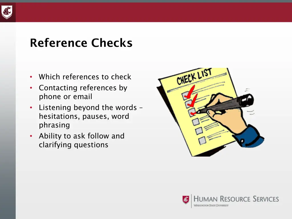 reference checks