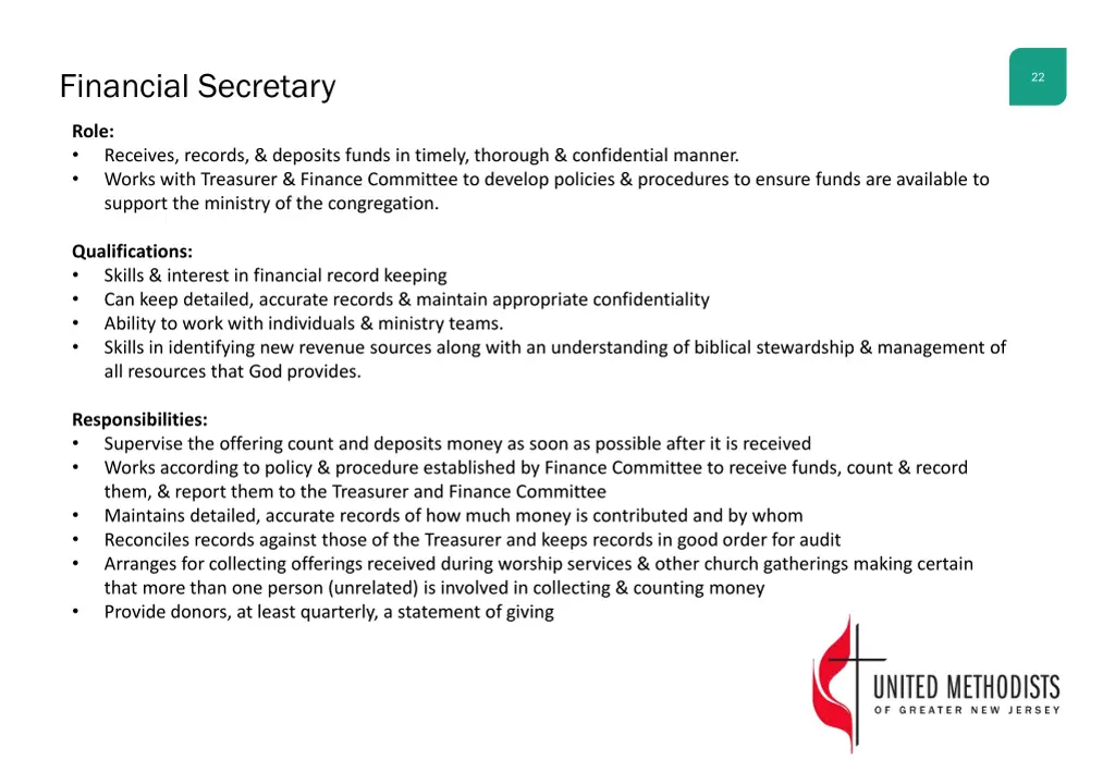 financial secretary