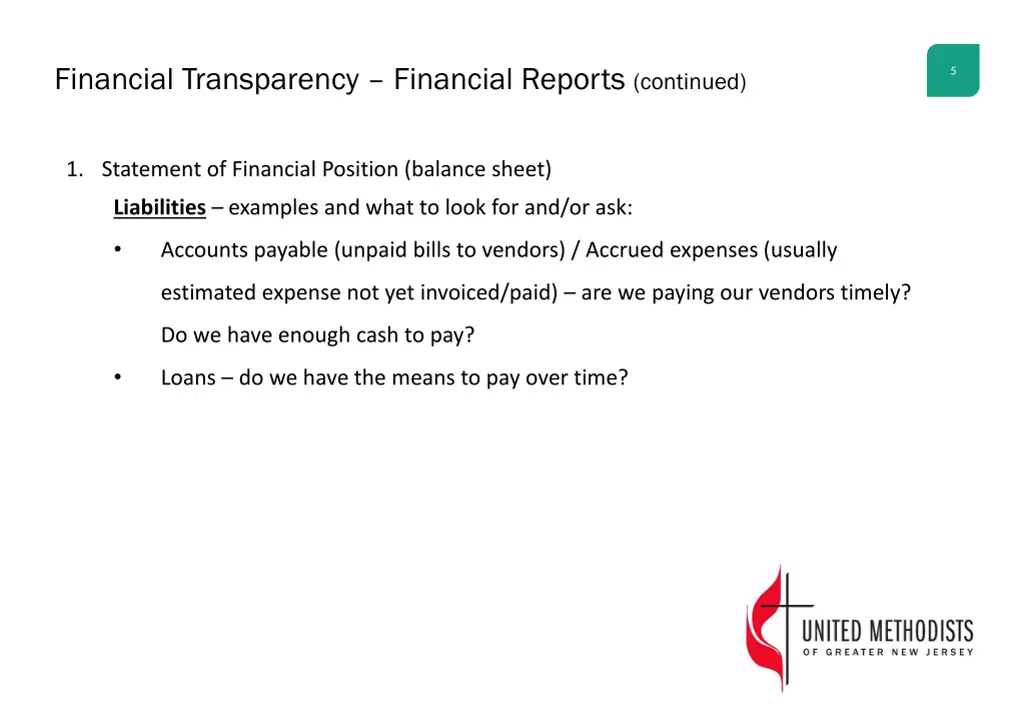 financial transparency financial reports continued 1