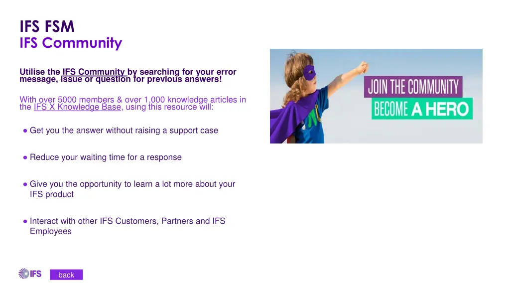ifs fsm ifs community