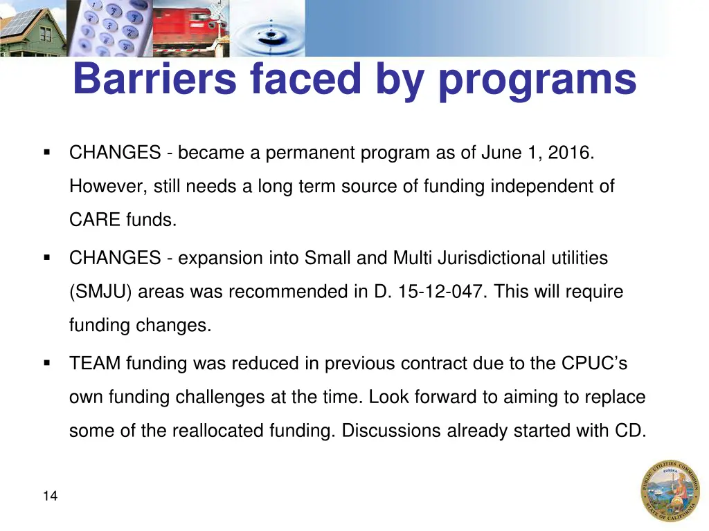 barriers faced by programs