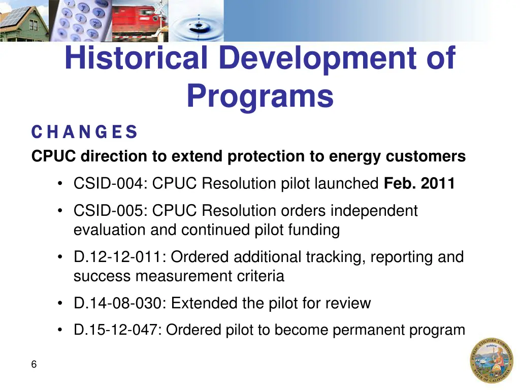 historical development of programs