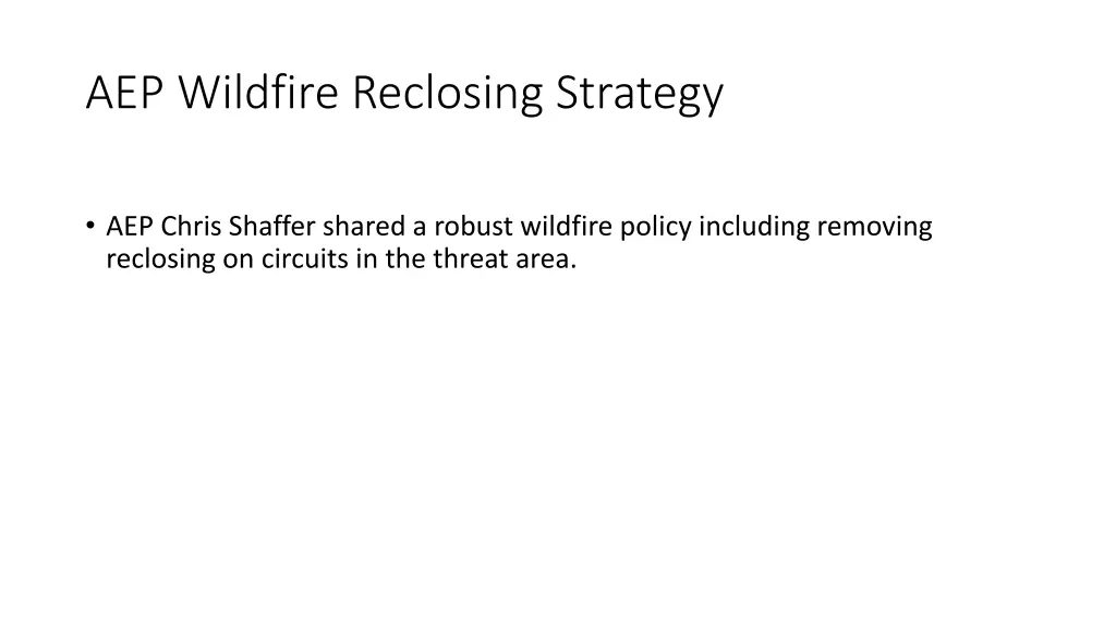 aep wildfire reclosing strategy
