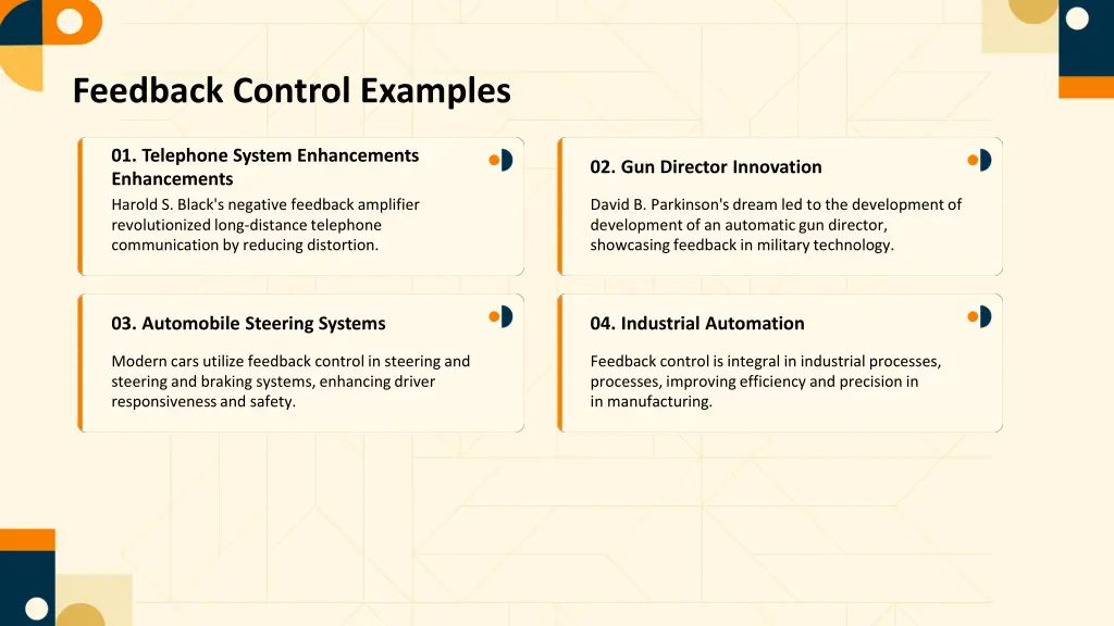 feedback control examples