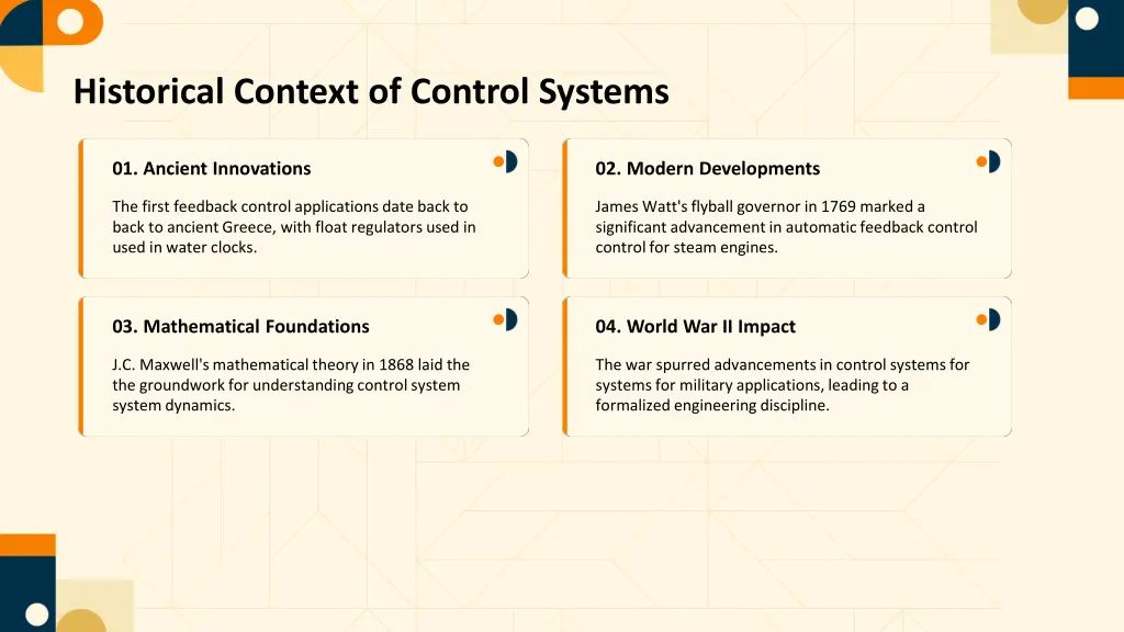 historical context of control systems