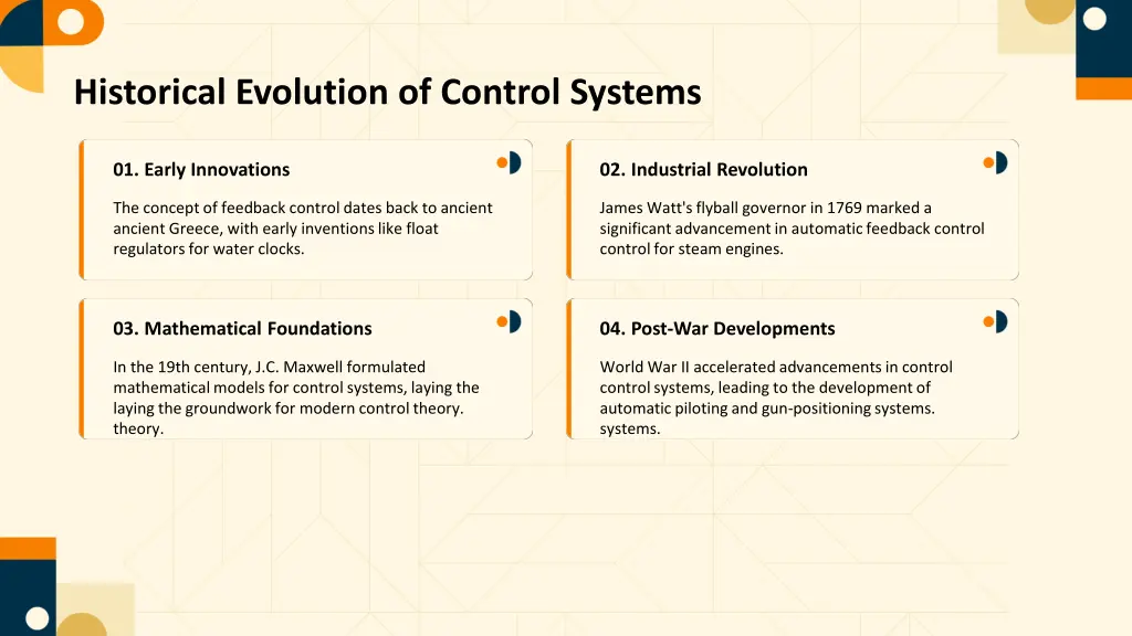 historical evolution of control systems