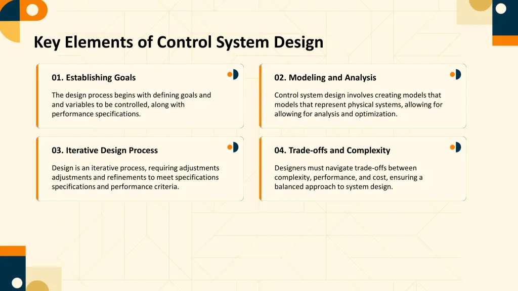 key elements of control system design