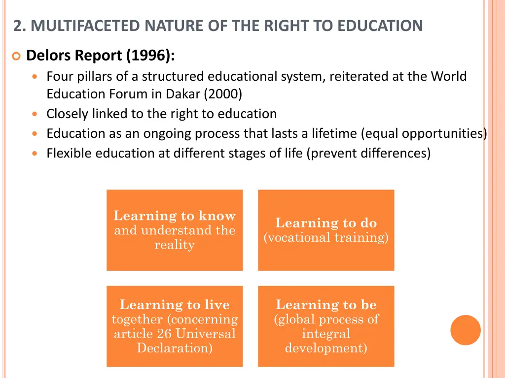 2 multifaceted nature of the right to education 6