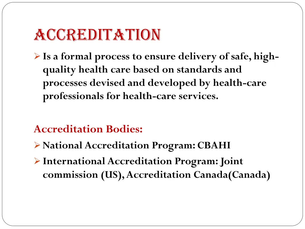 accreditation