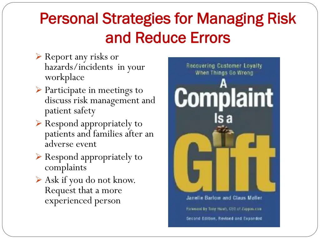 personal strategies for managing risk personal 1