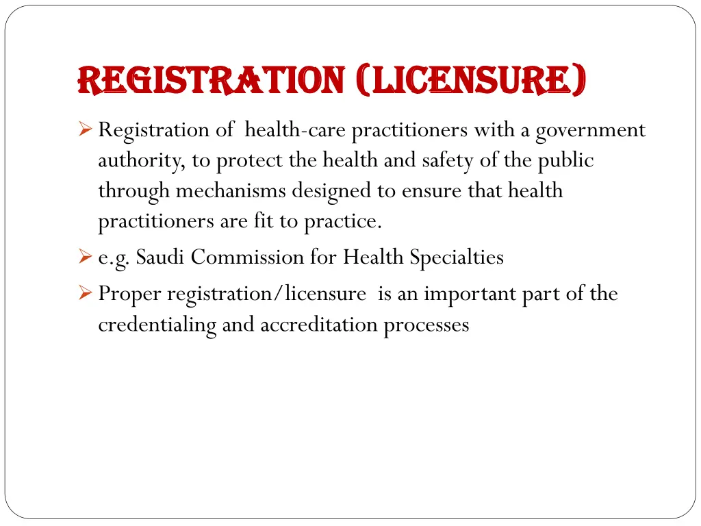 registration registration licensure