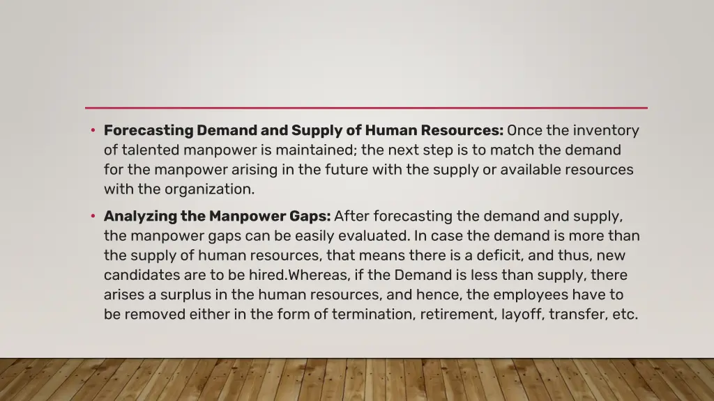 forecasting demand and supply of human resources