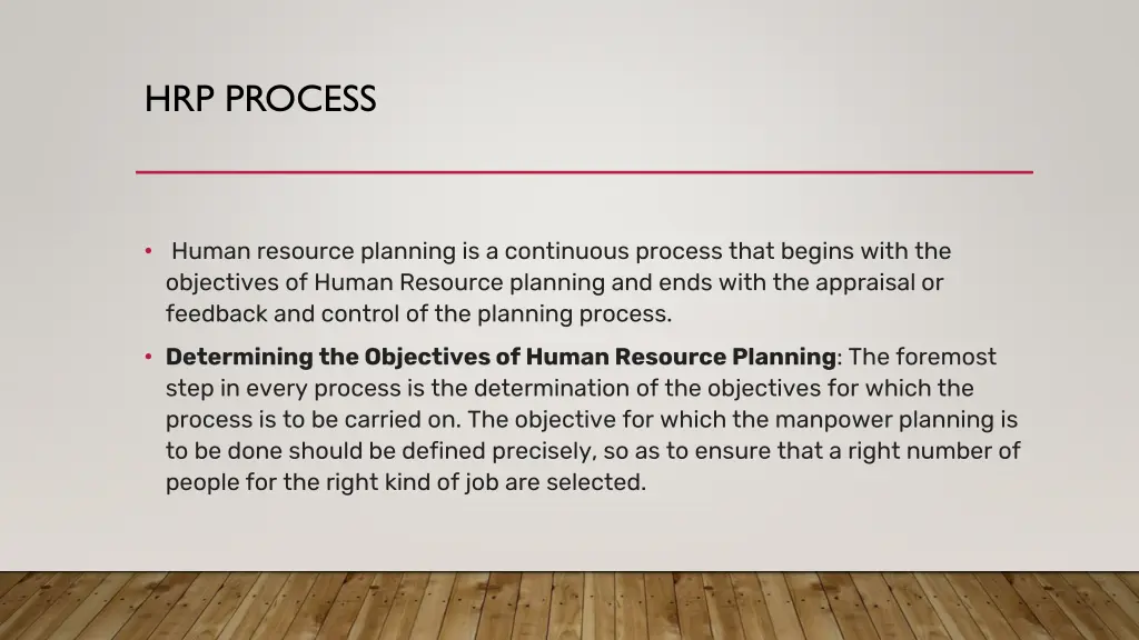 hrp process