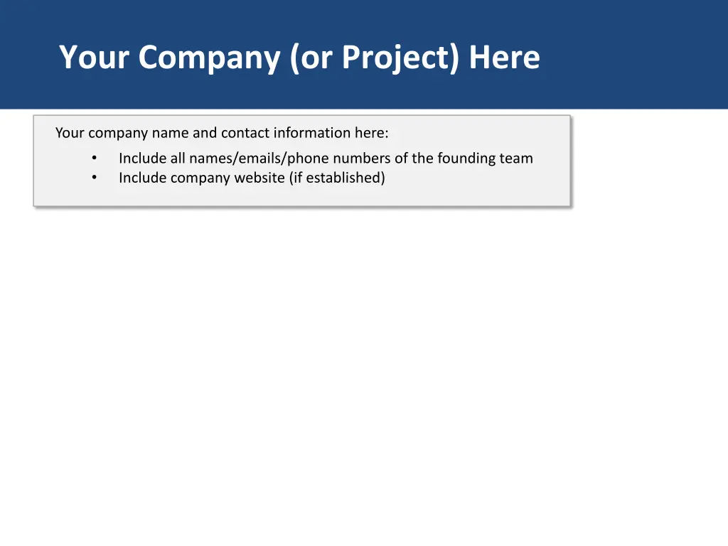 your company or project here