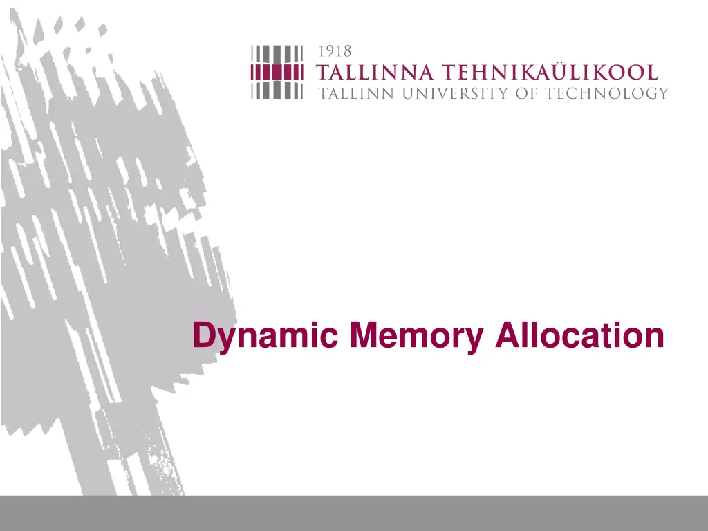 dynamic memory allocation