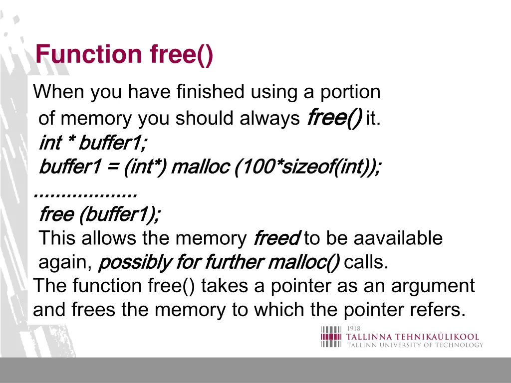 function free when you have finished using