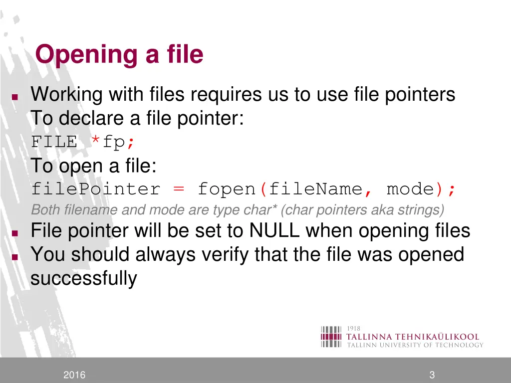 opening a file
