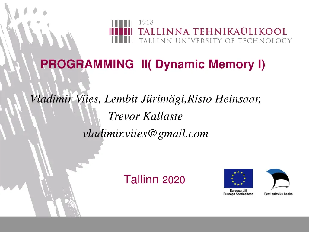 programming ii dynamic memory i
