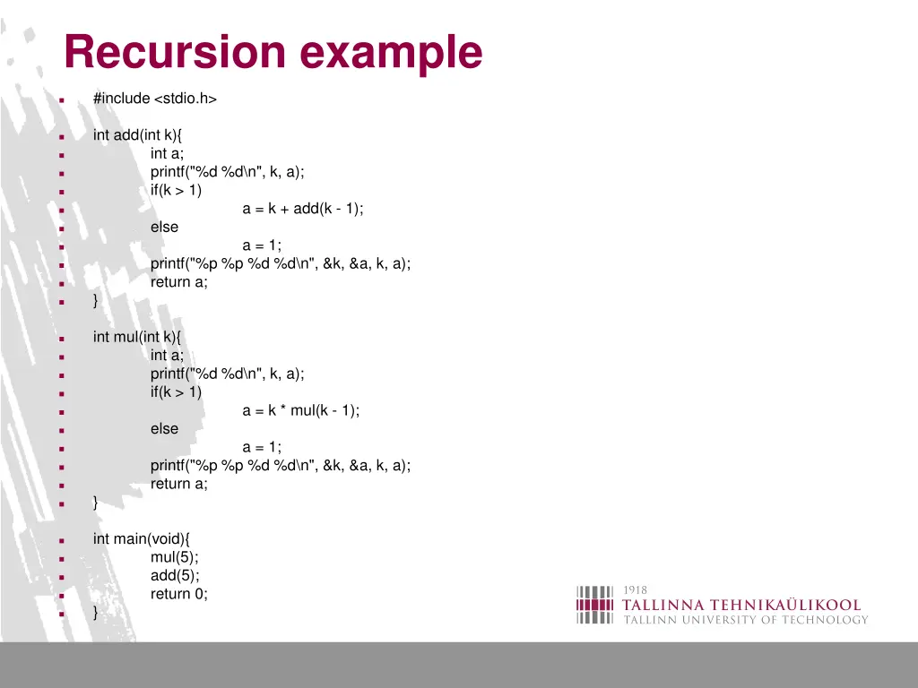 recursion example