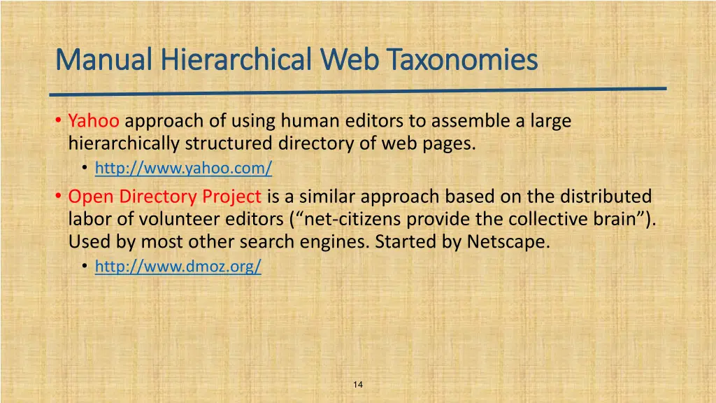 manual hierarchical web taxonomies manual