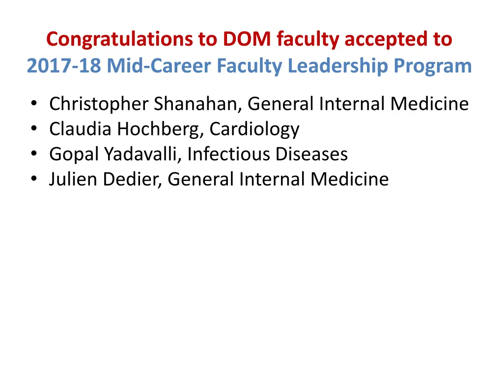 congratulations to dom faculty accepted to 2017 1