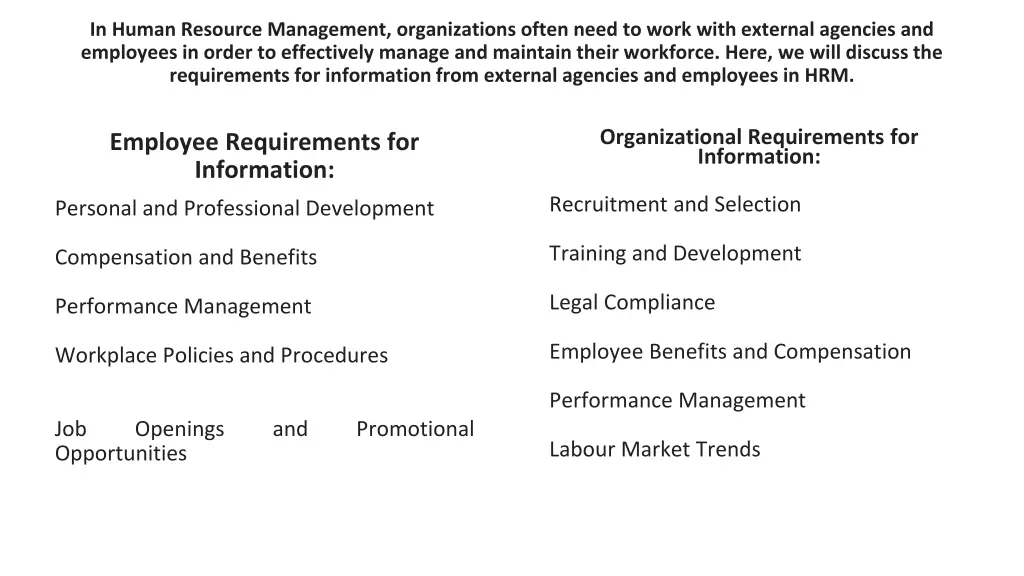 in human resource management organizations often 1