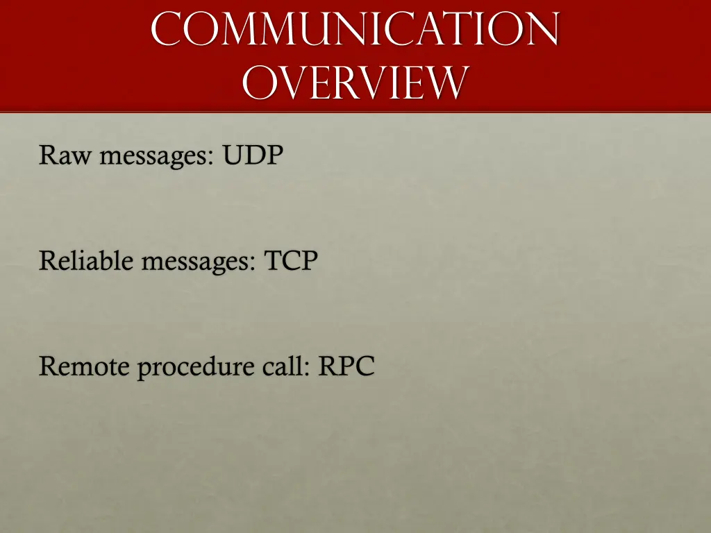 communication overview