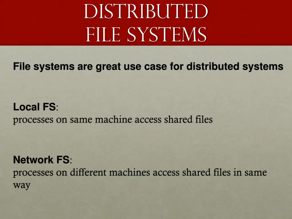 distributed file systems