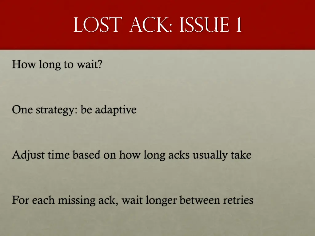 lost ack issue 1 1