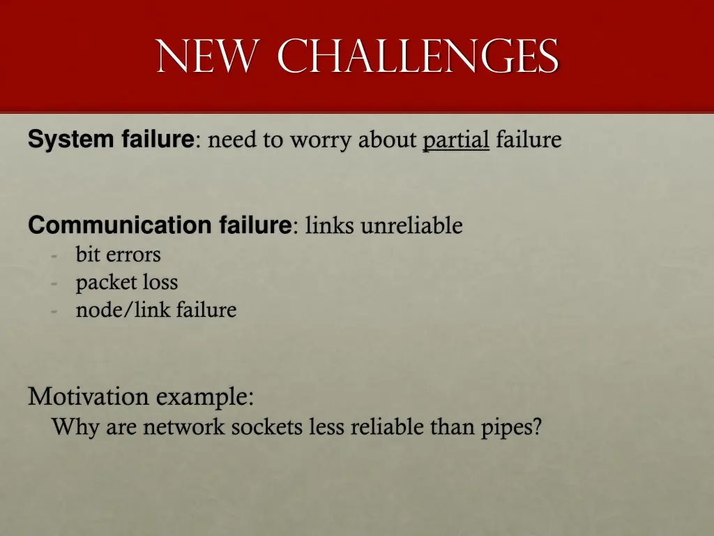new challenges