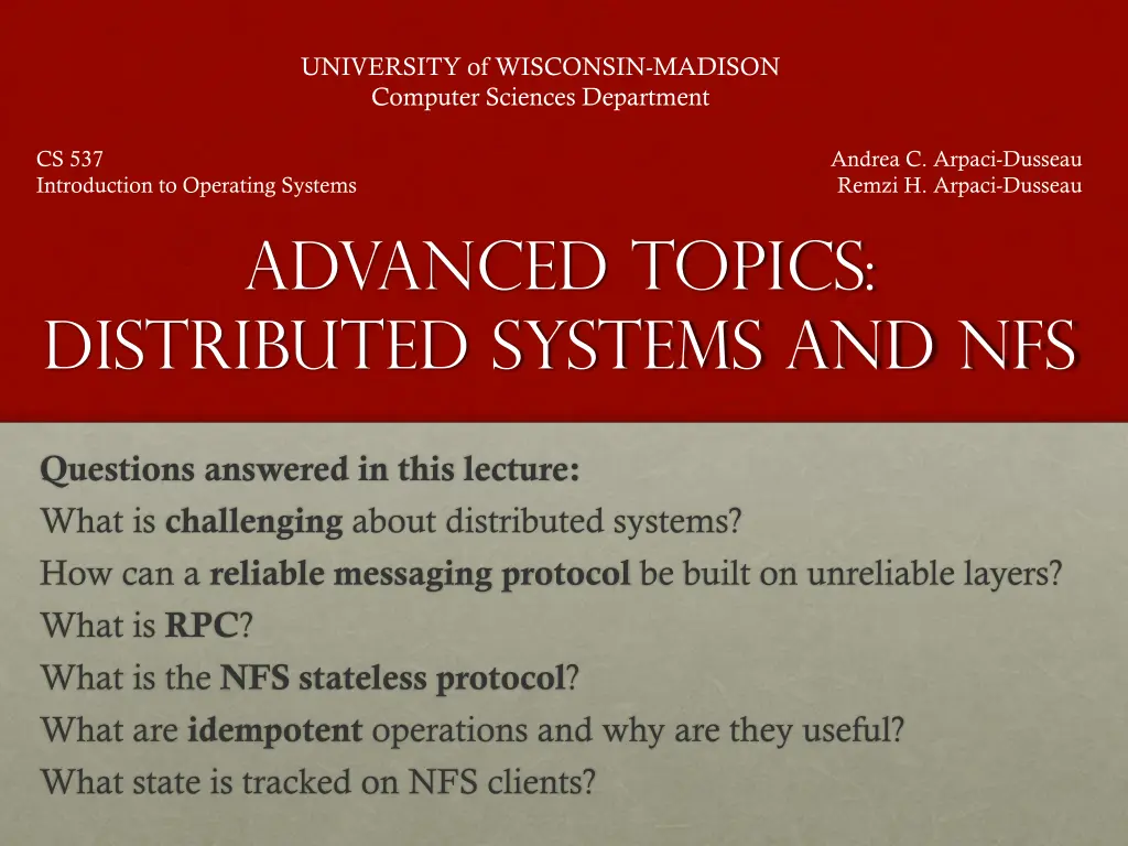 university of wisconsin madison computer sciences