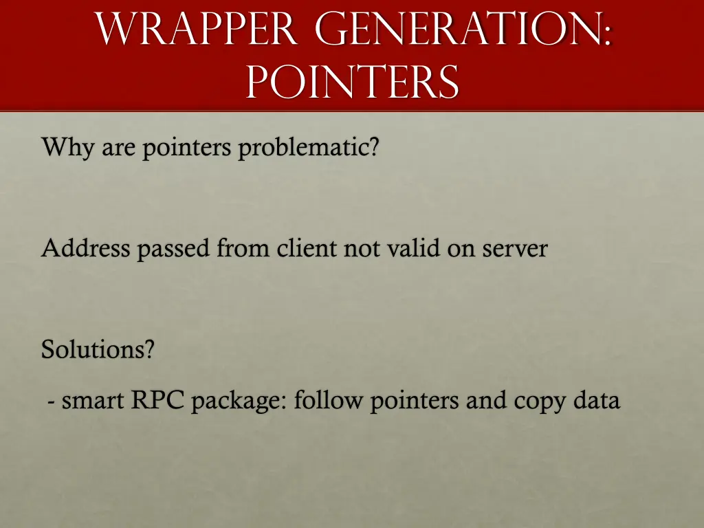 wrapper generation pointers