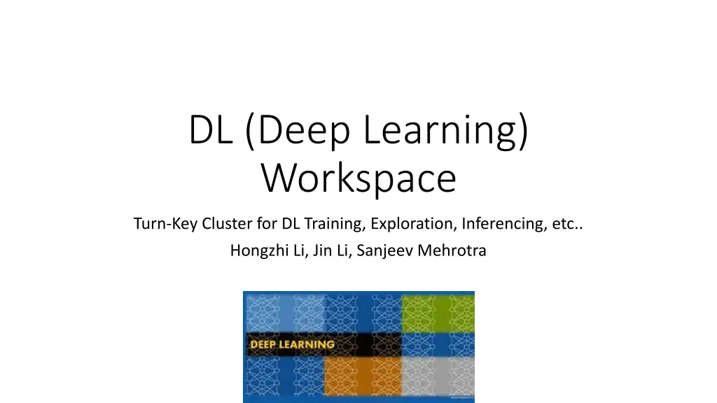 dl deep learning workspace