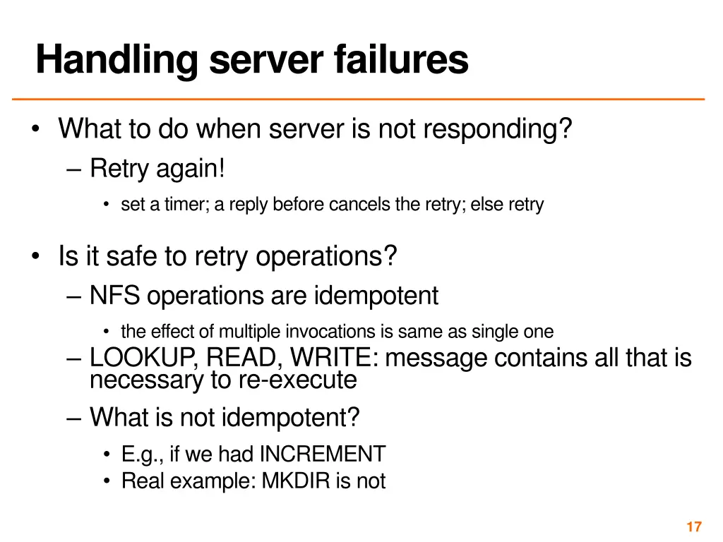 handling server failures