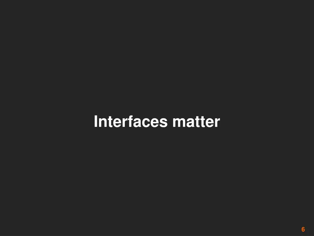 interfaces matter