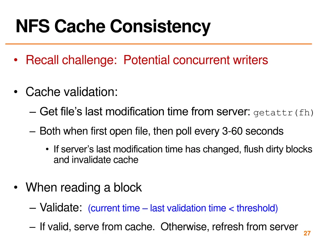 nfs cache consistency