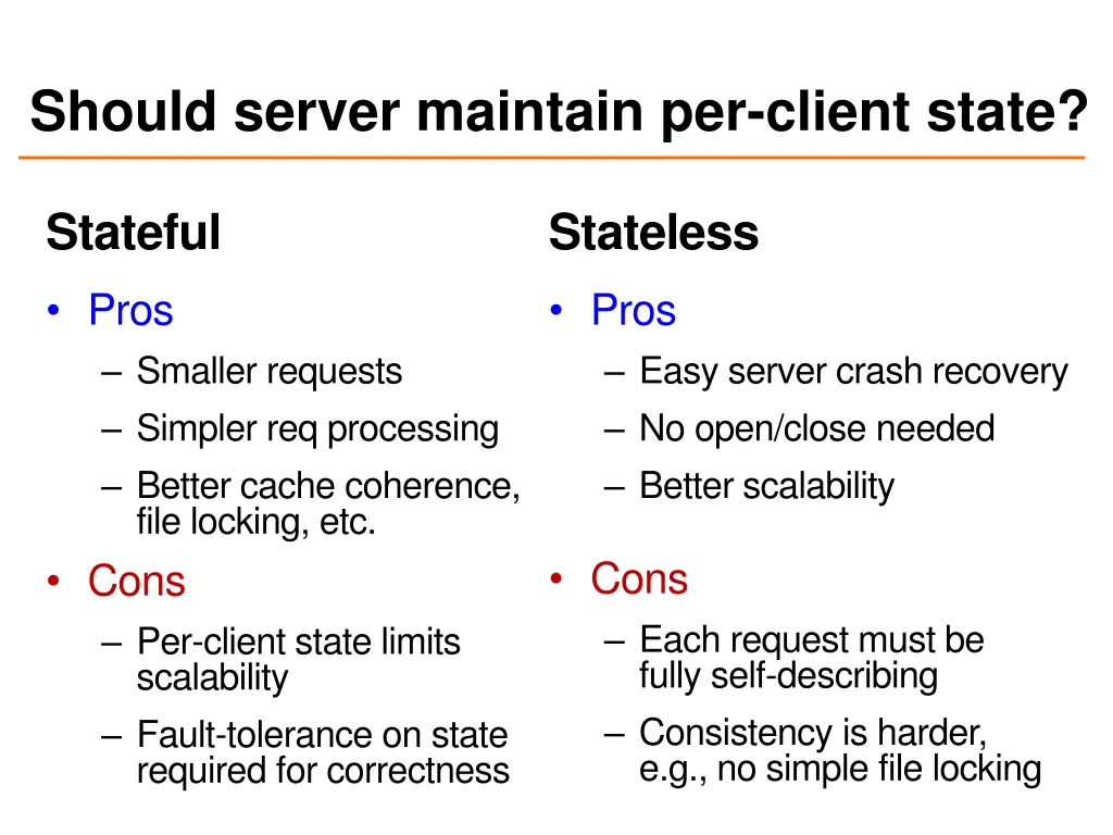should server maintain per client state