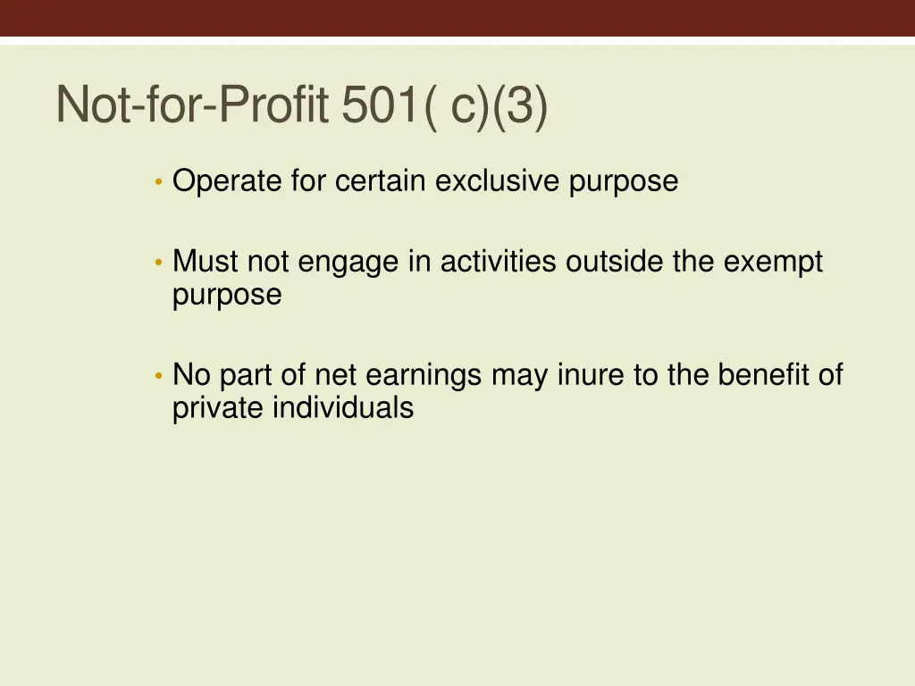 not for profit 501 c 3