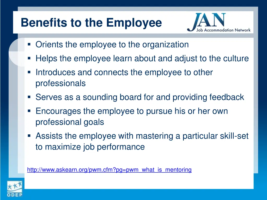 benefits to the employee