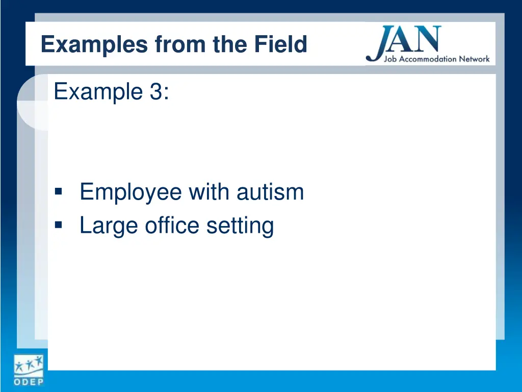examples from the field 2