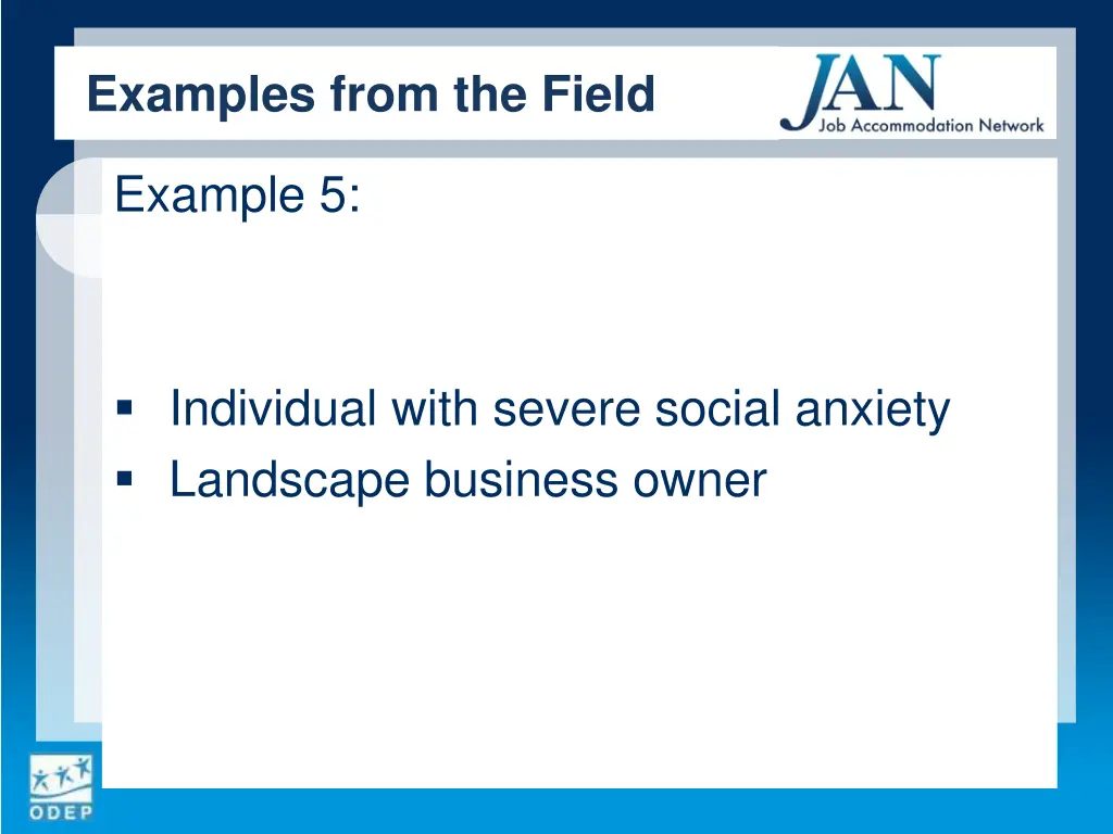 examples from the field 4