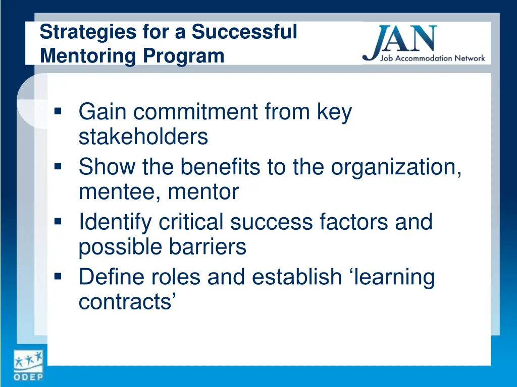 strategies for a successful mentoring program