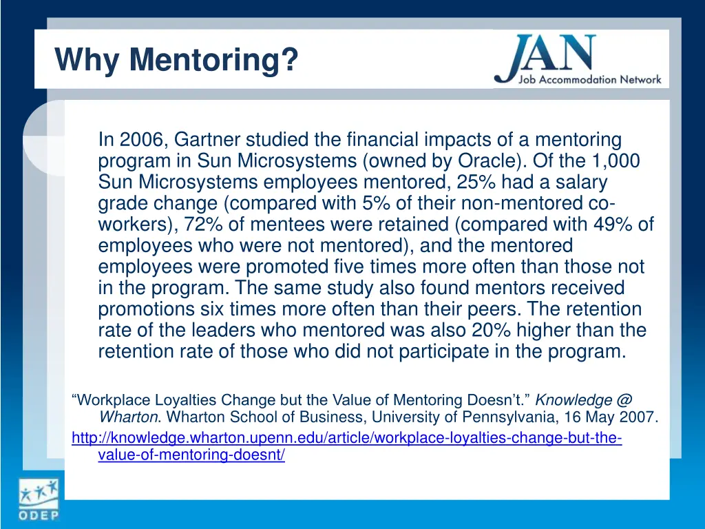 why mentoring