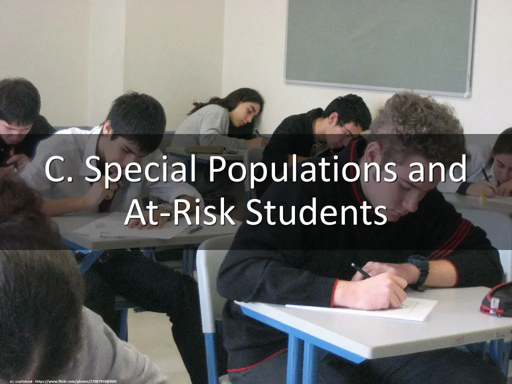 c special populations and at risk students